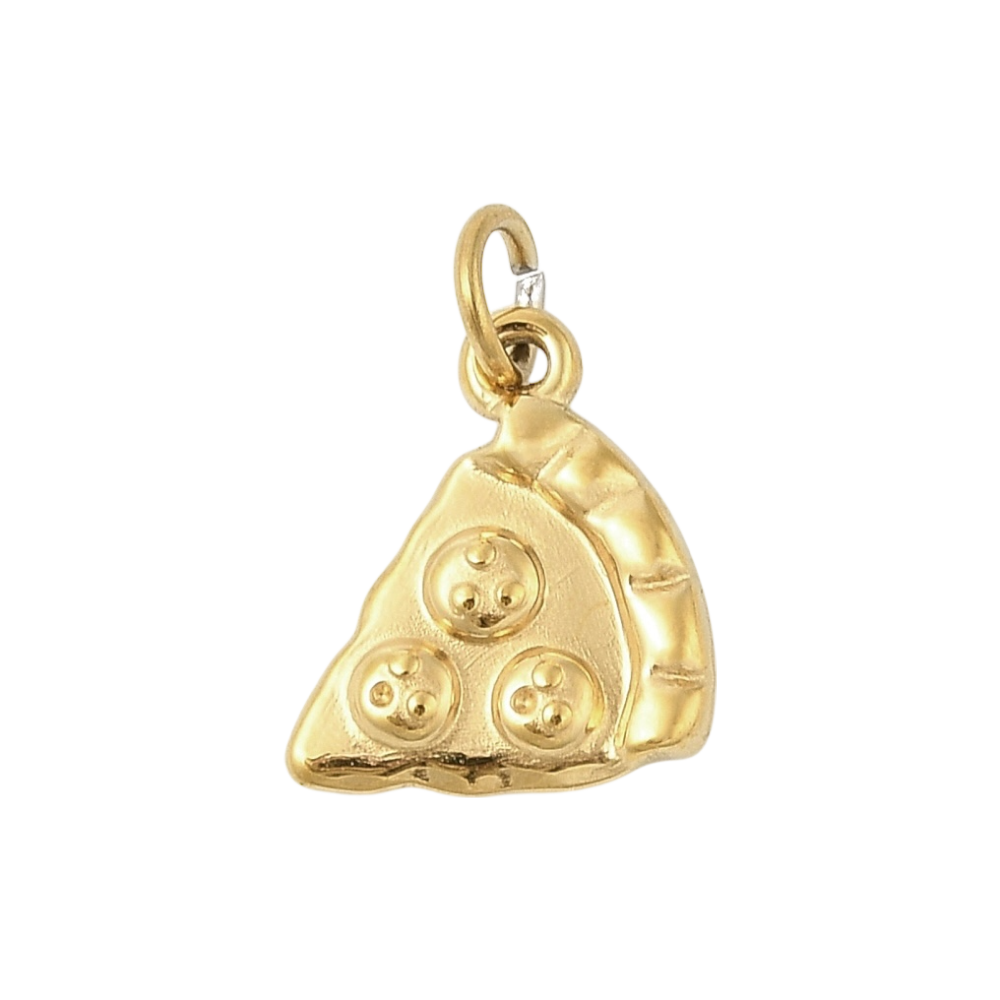 pizza slice charm charm (gold)