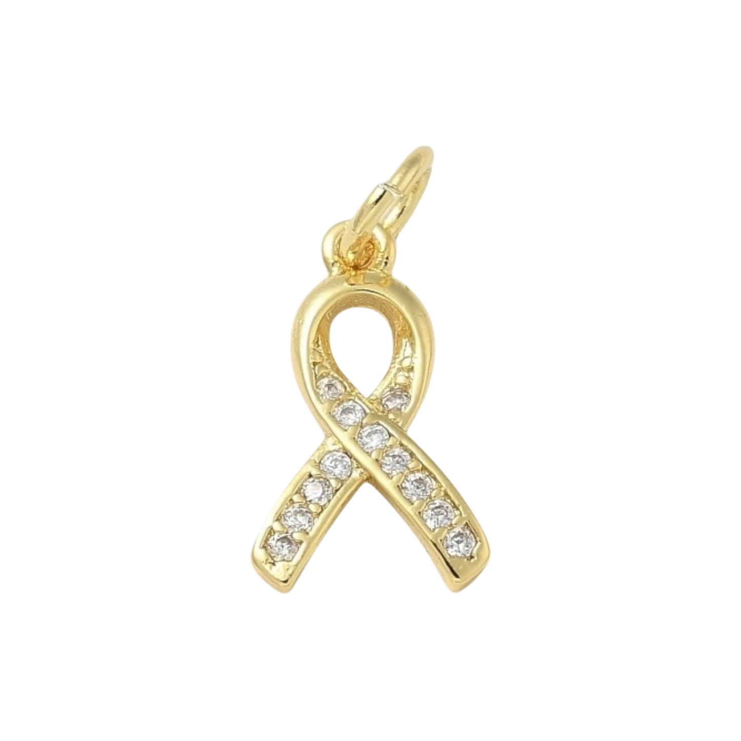 gold ribbon charm