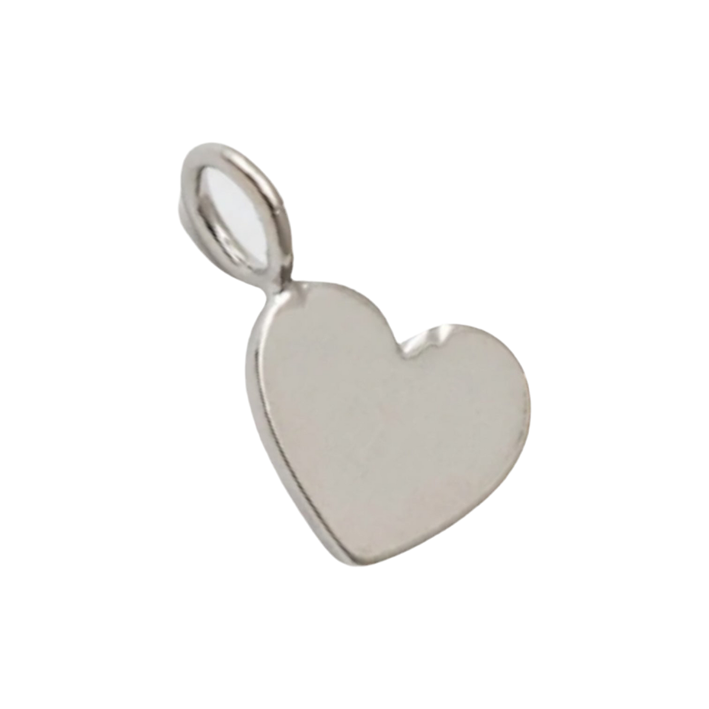 silver tiny heart charm