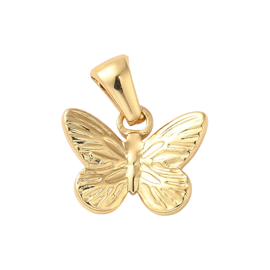 butterfly charm gold (medium)