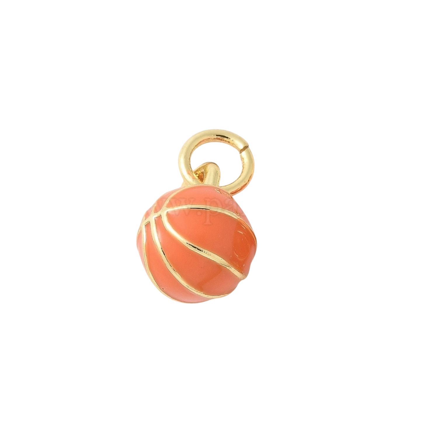 orange basketball charm mini