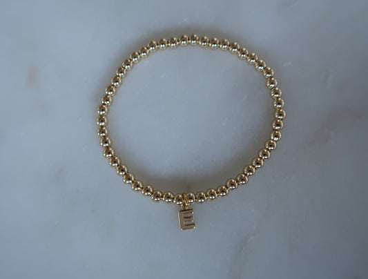 gold filled initial bracelet
