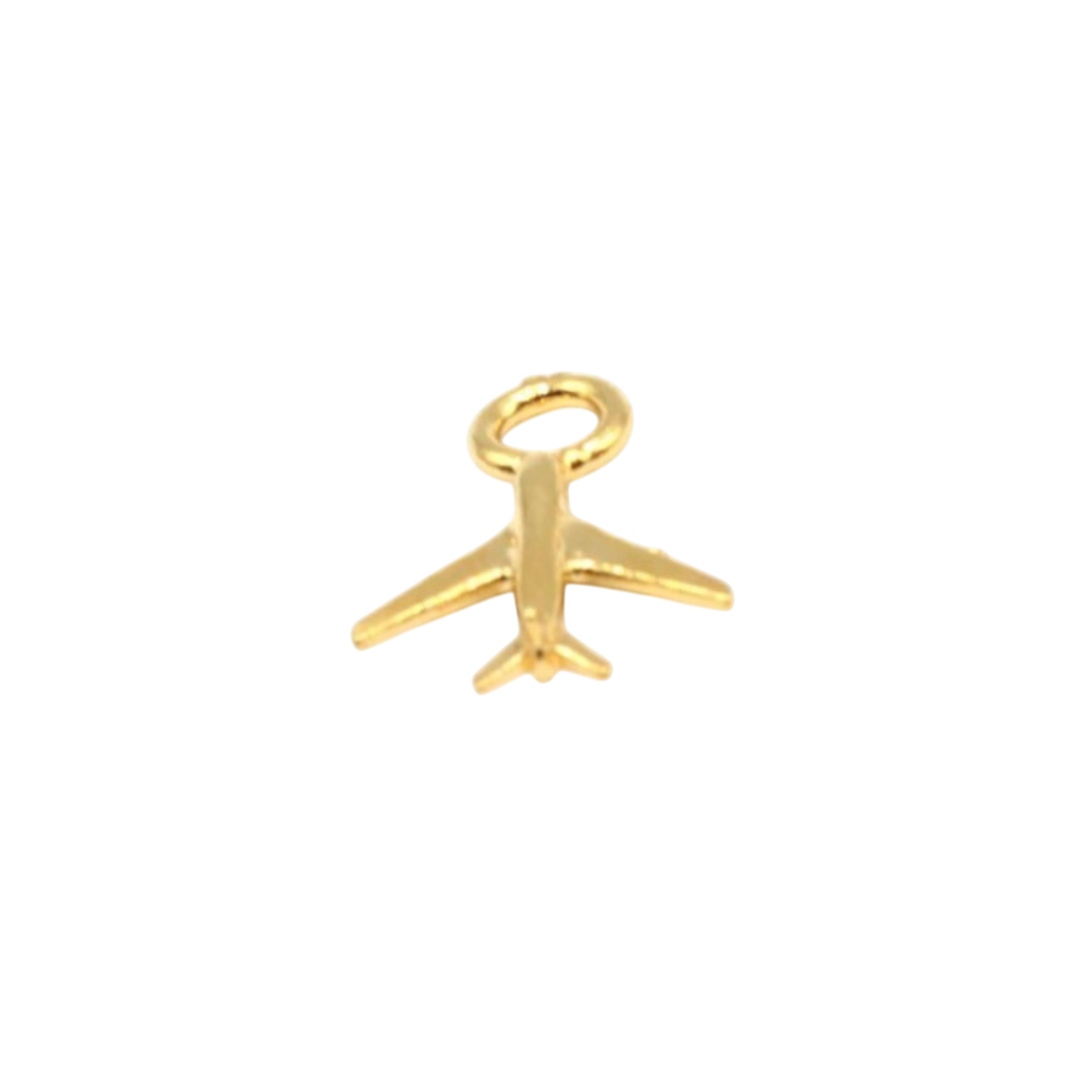 gold airplane charm