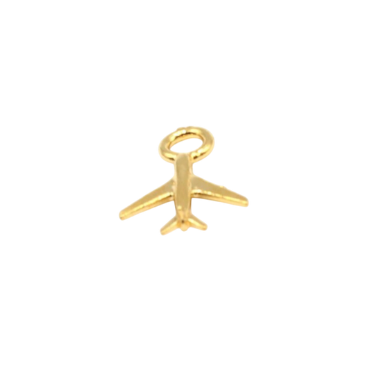 gold airplane charm