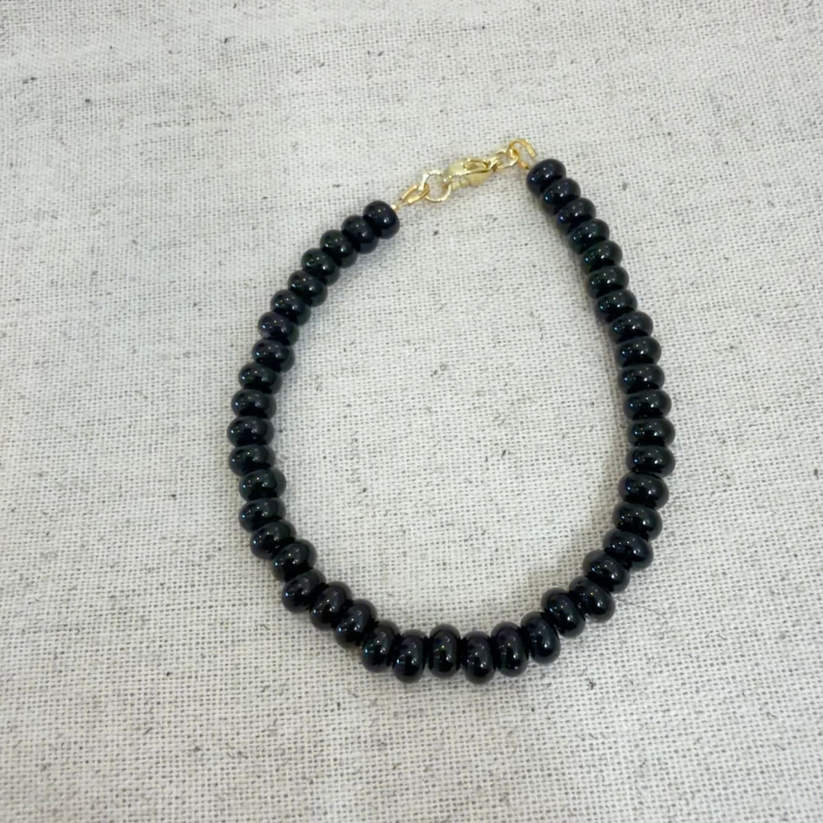 Black Coffee Skinny Beaded Bracelet