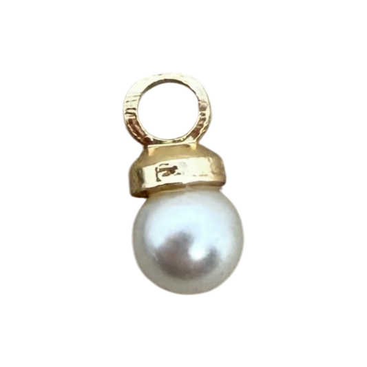 gold pearl charm (small)