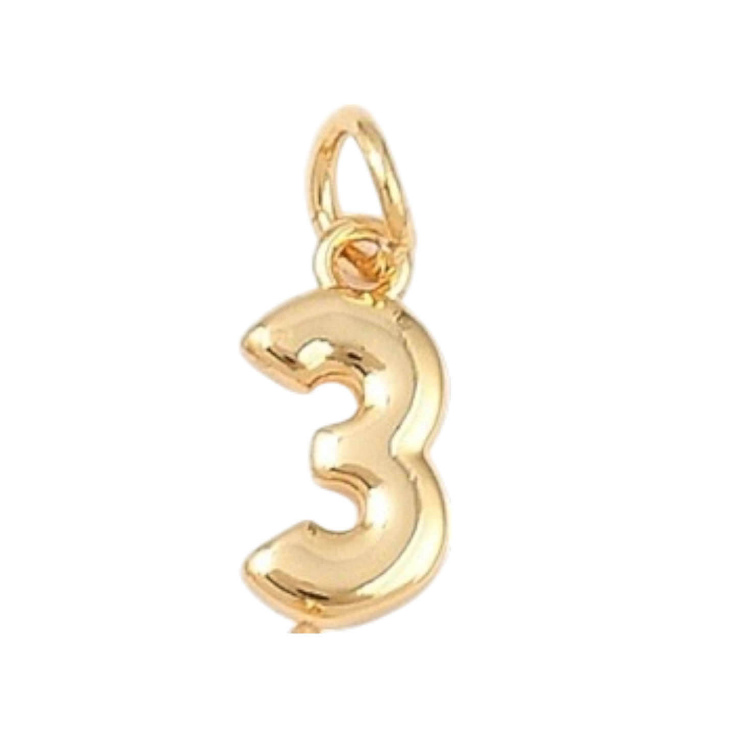 gold number charm