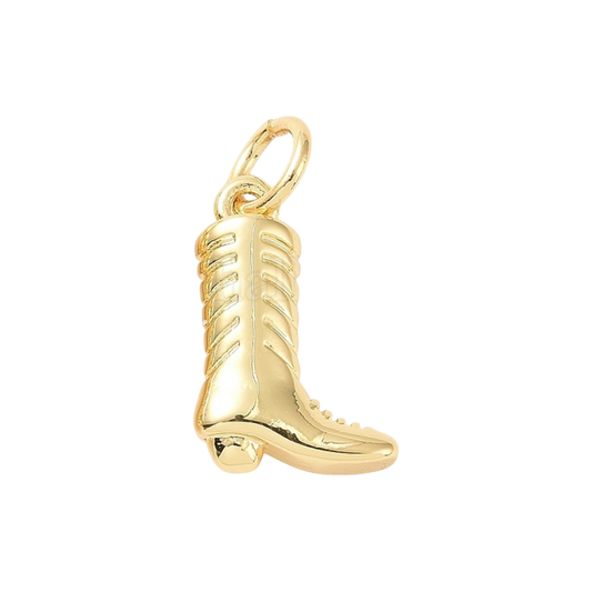 gold cowboy boot charm
