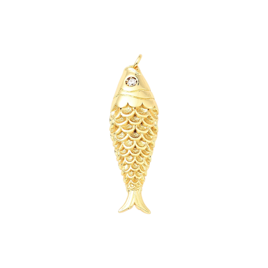 fish charm gold (big)