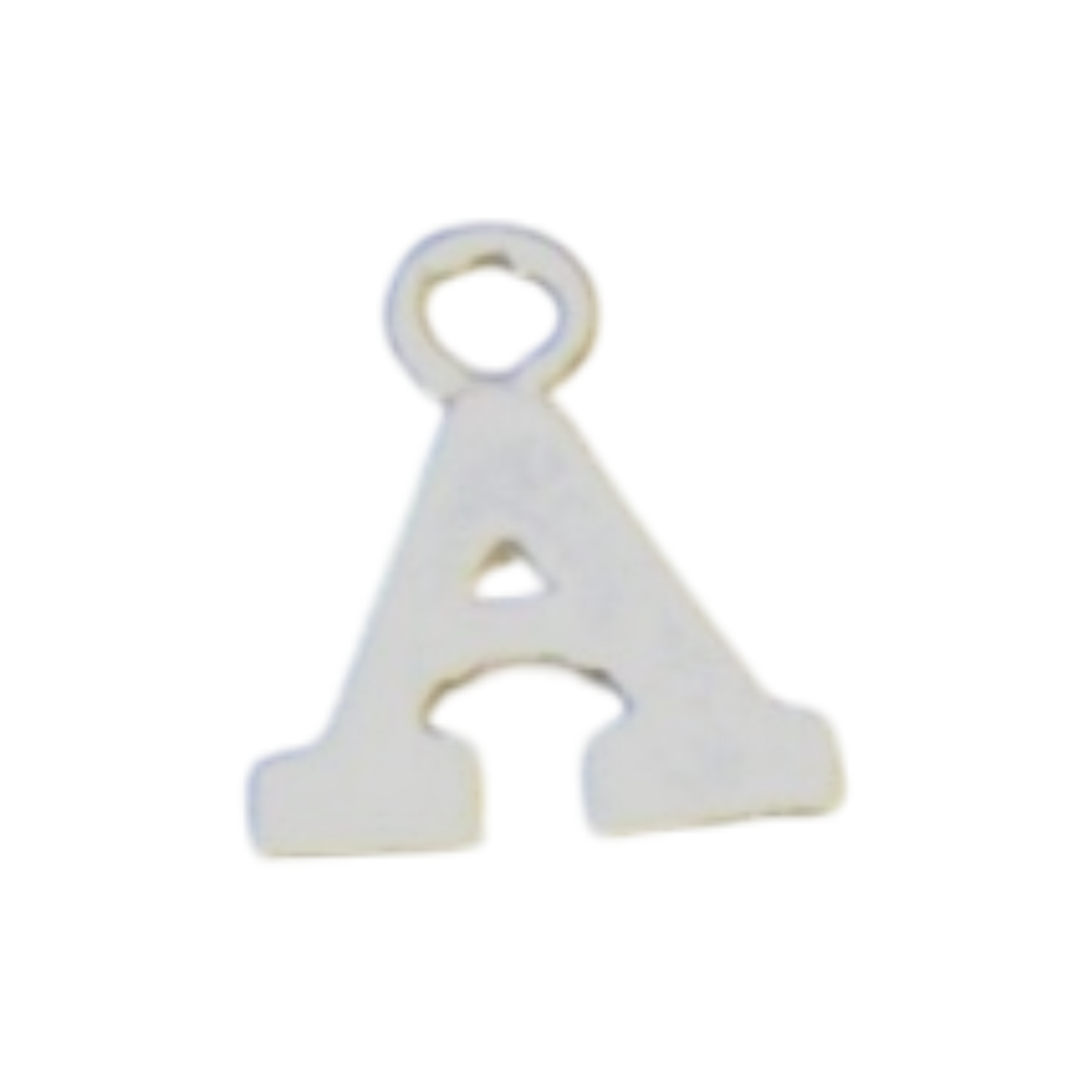 silver initial charm
