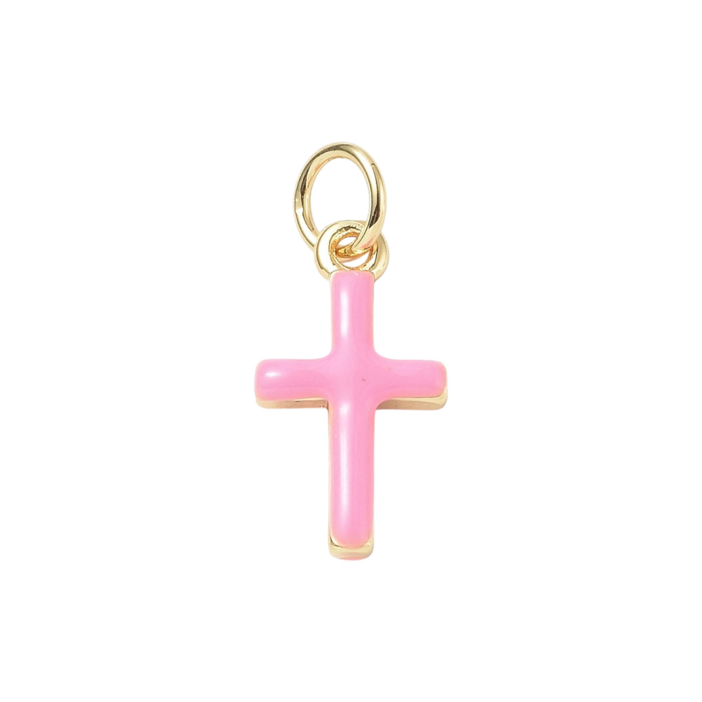 cross charm pink