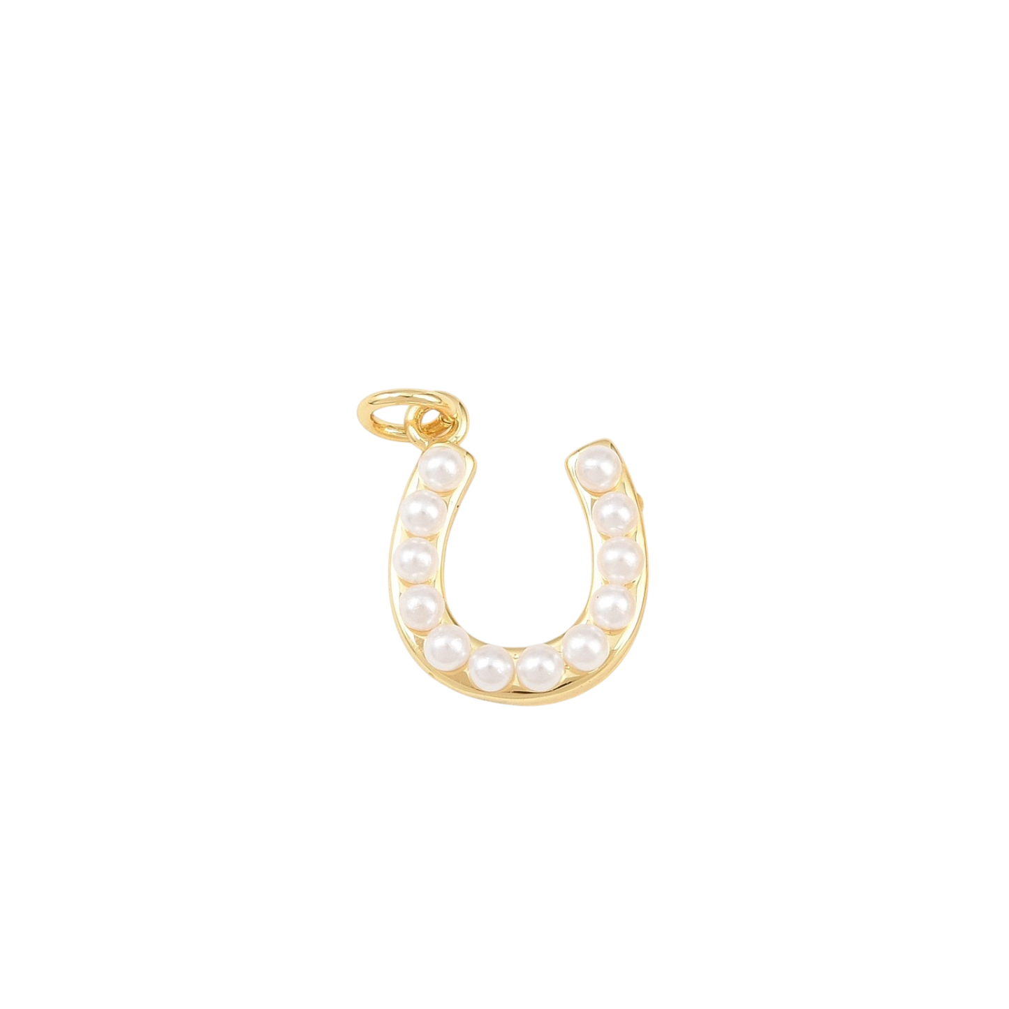 horseshoe charm pearl
