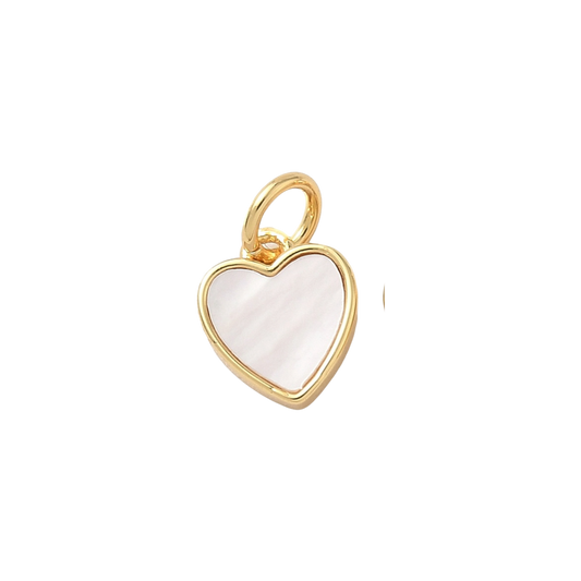 mother of pearl heart charm (small)