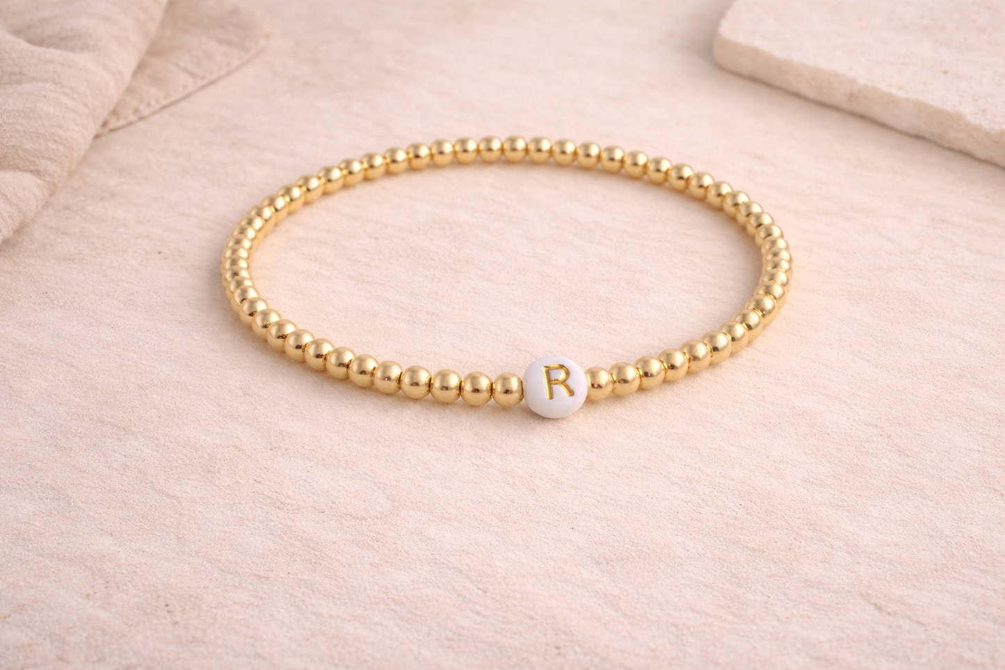 custom initial bracelet in gold *14k gold filled*