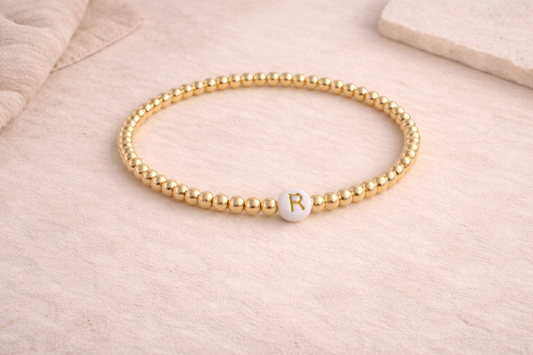 custom initial bracelet in gold *14k gold filled*