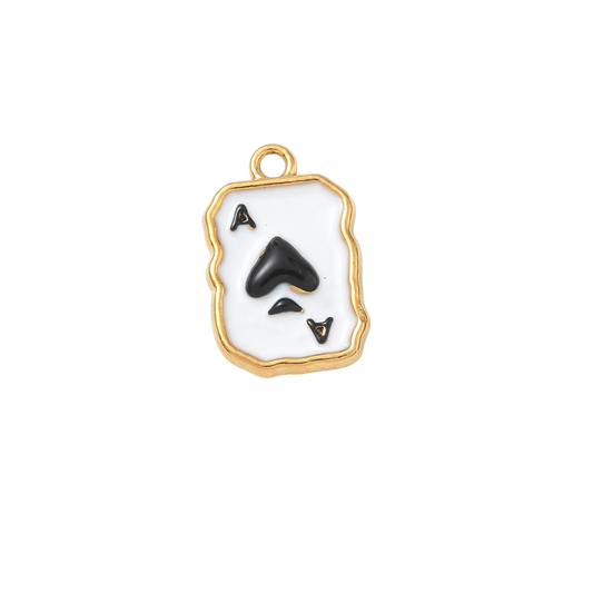 playing card charm (black & white)