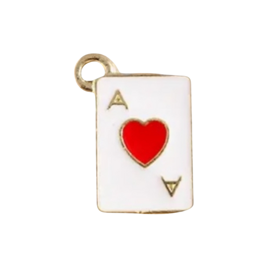 red playing card charm