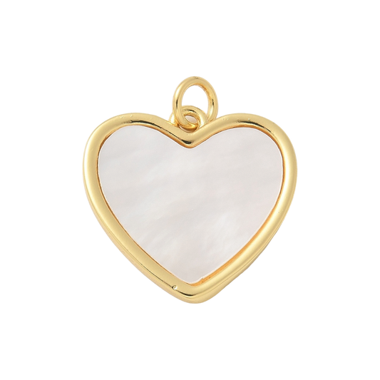 mother of pearl heart charm (big)