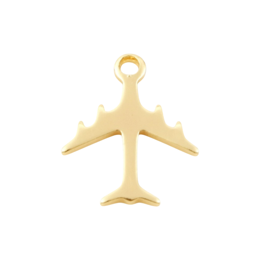 gold airplane charm