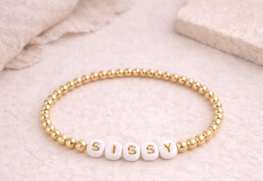 the sissy bracelet in gold