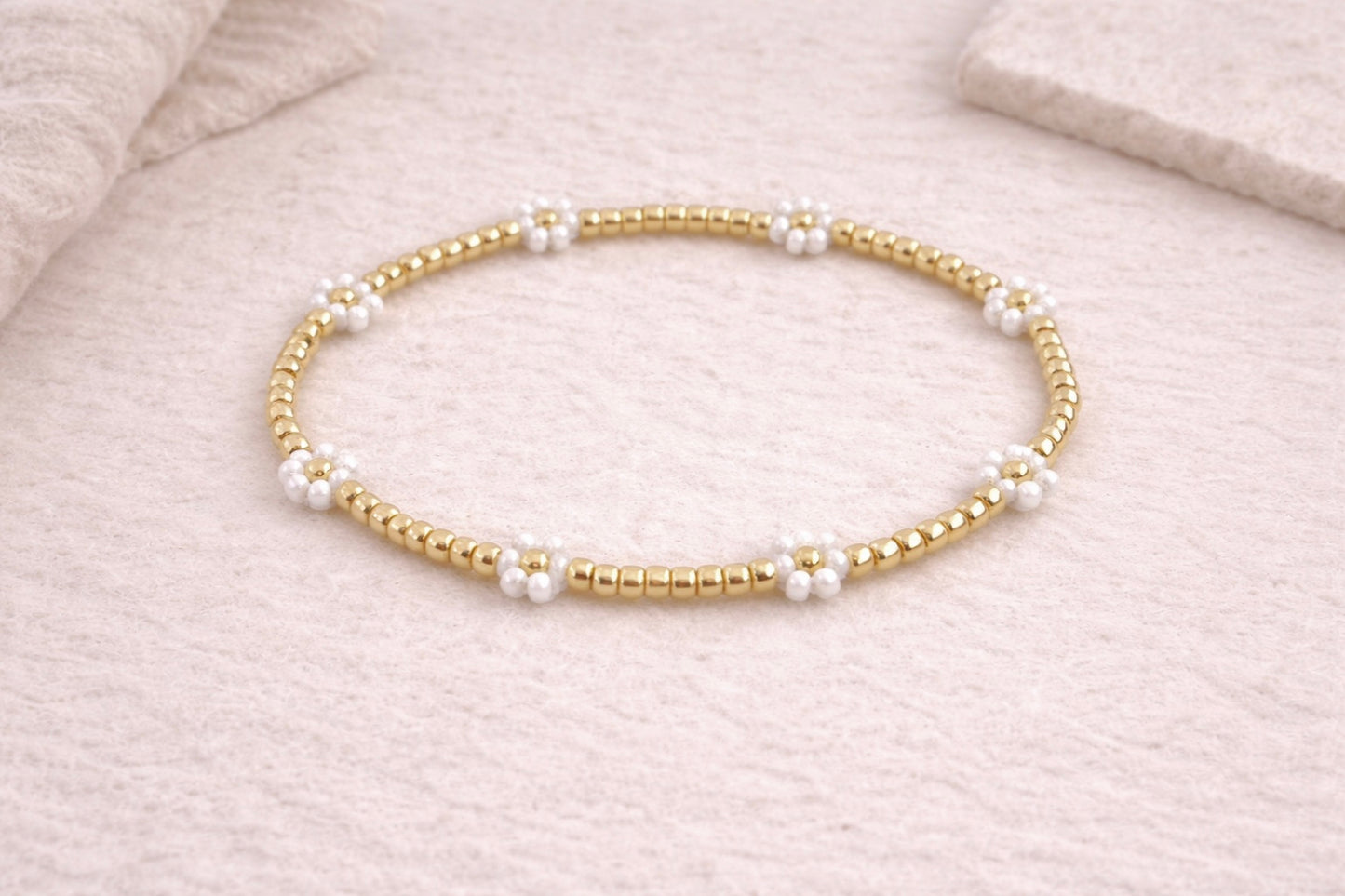 the mini golden daisy bracelet