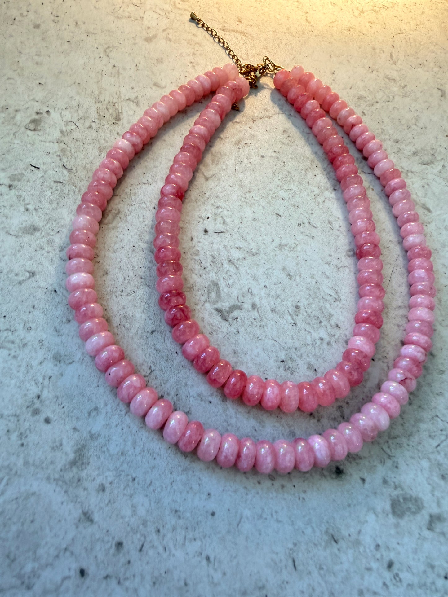 gumball pink mom + mini necklace