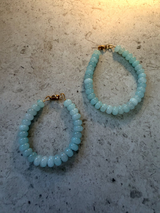blue freeze mom + mini bracelet