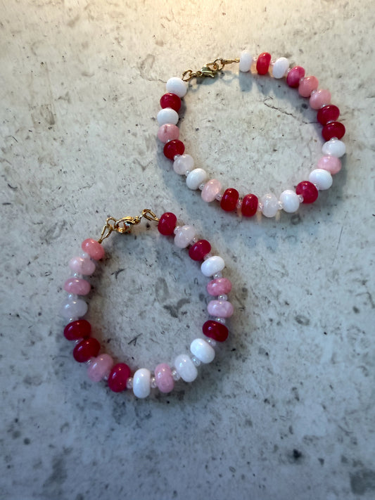 raspberry candy mom + mini bracelet