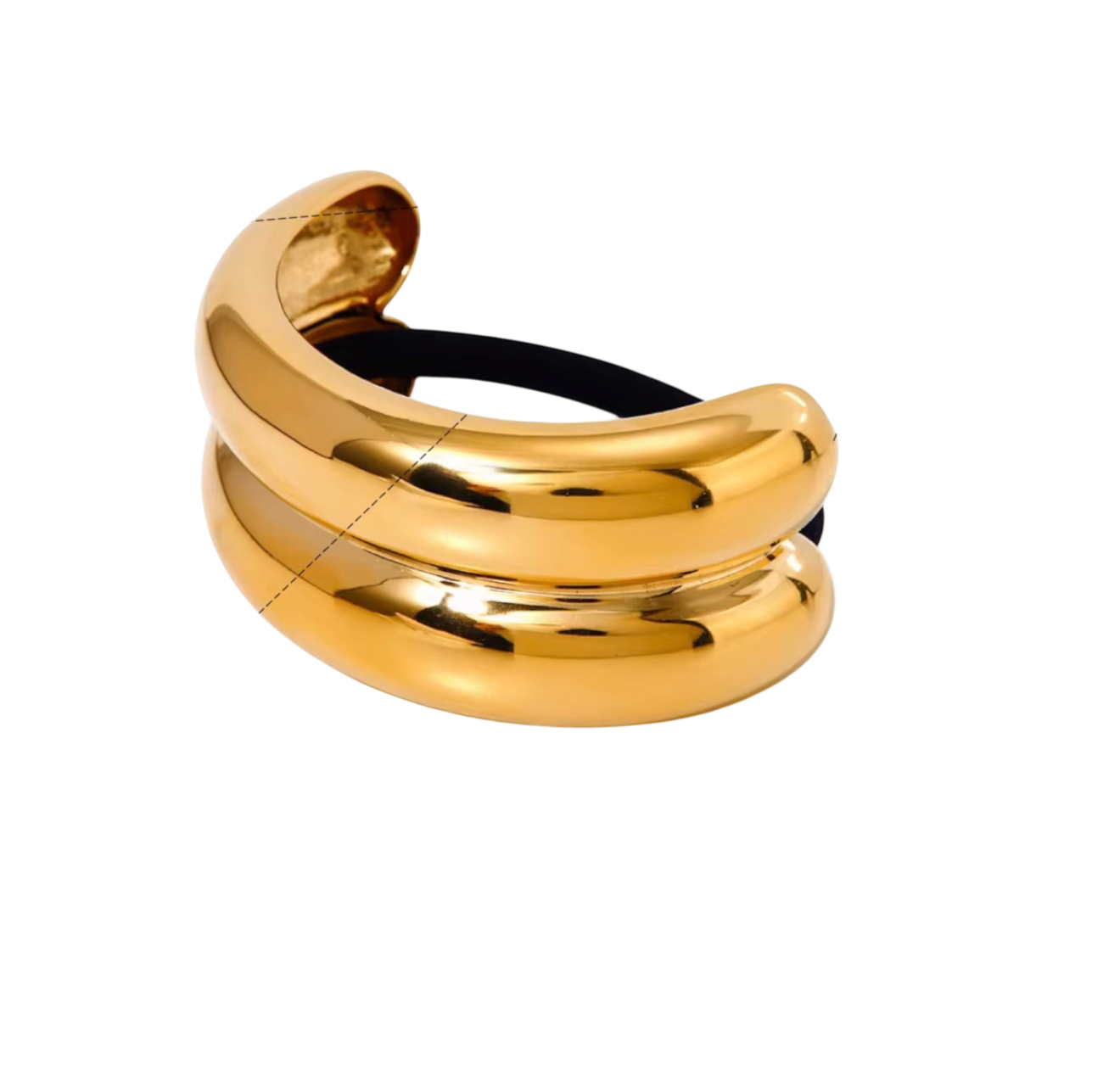 ibizia gold hair tie cuff