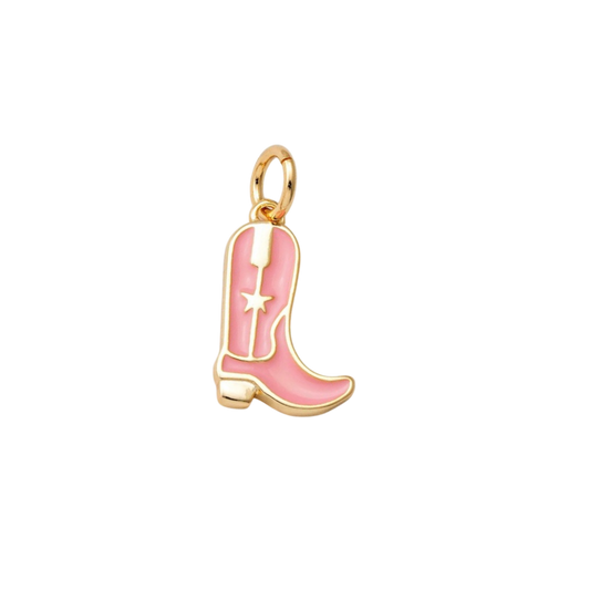 cowboy boot charm (pink 5)
