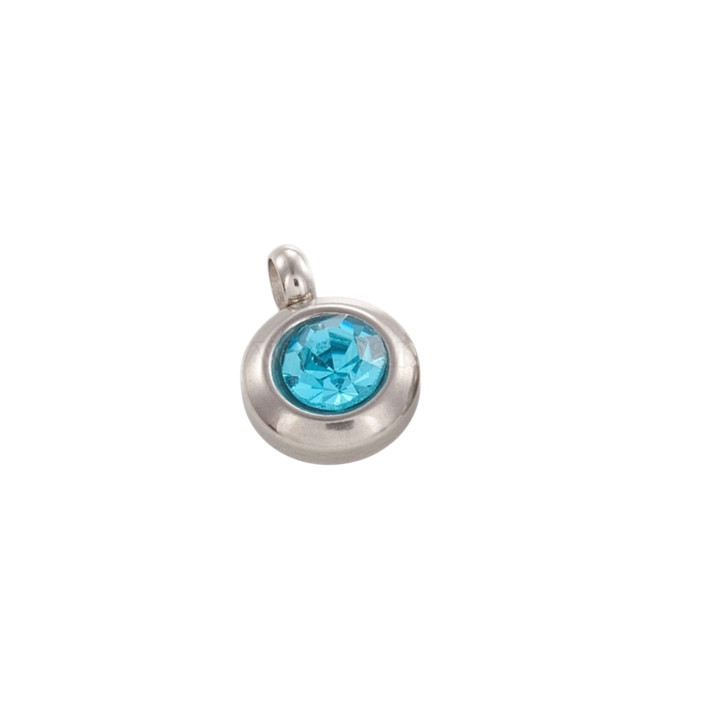 silver birthstone charm
