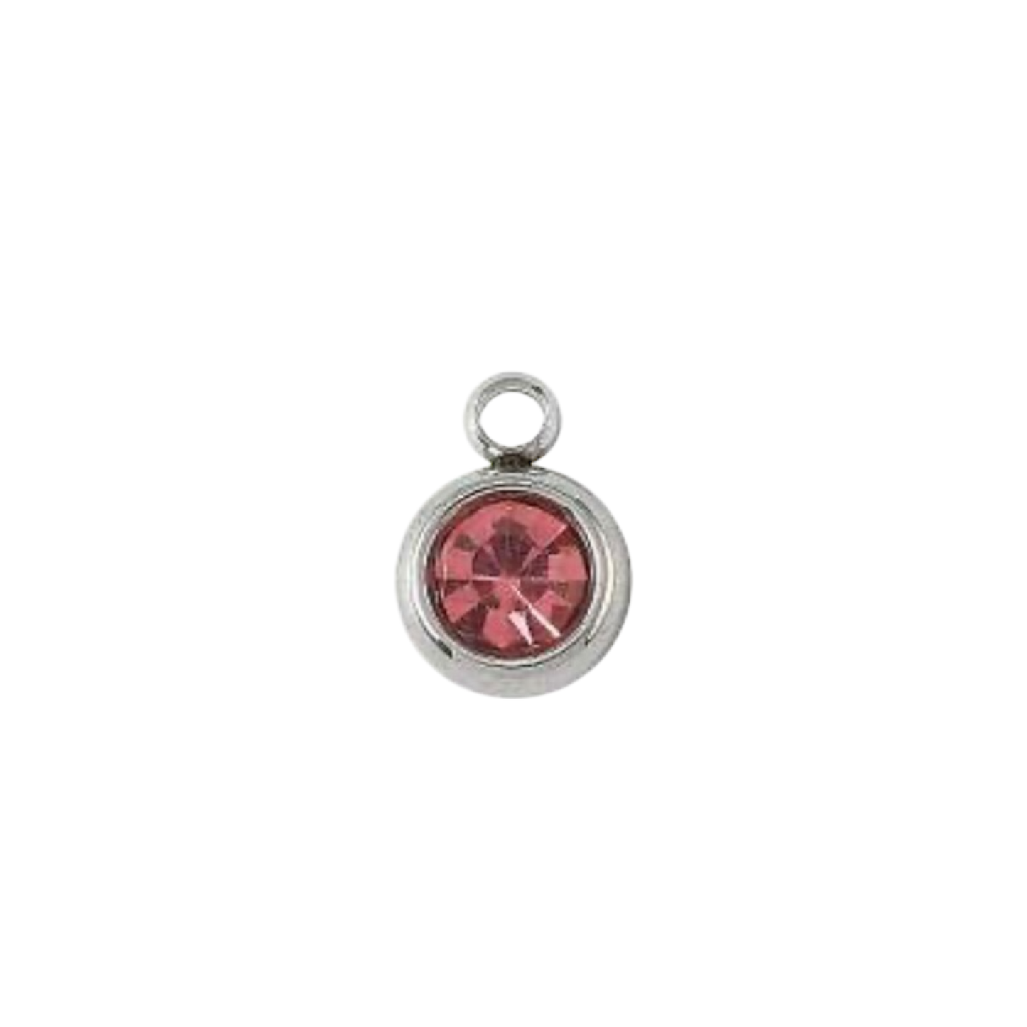 silver birthstone charm