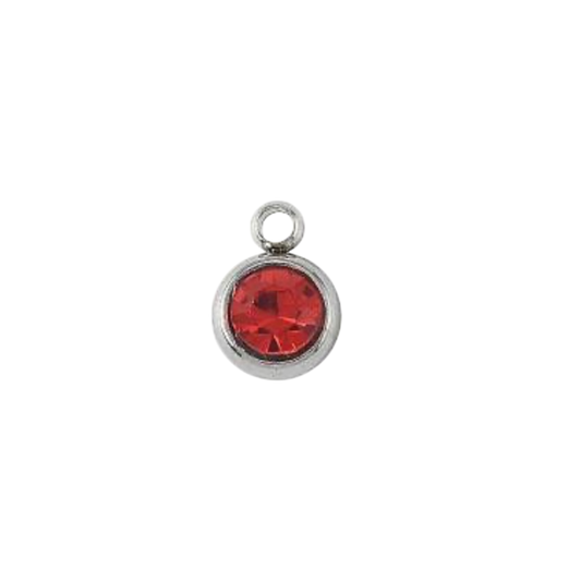 silver birthstone charm