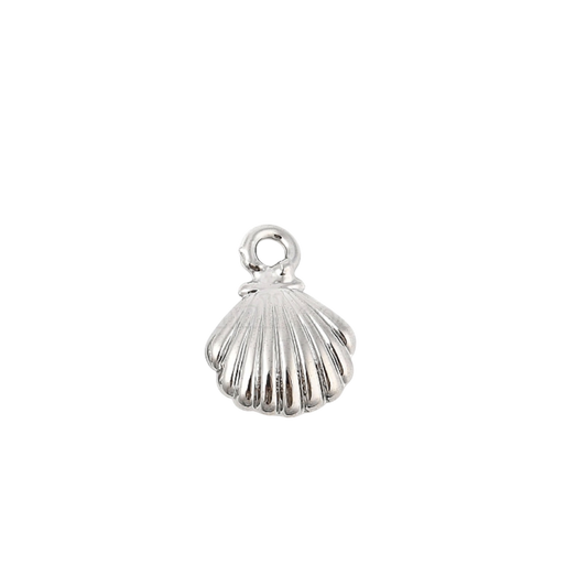 silver seashell charm