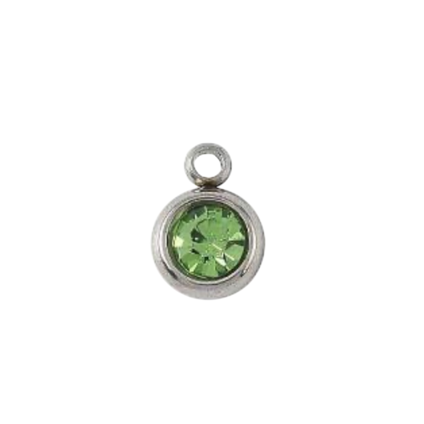 silver birthstone charm