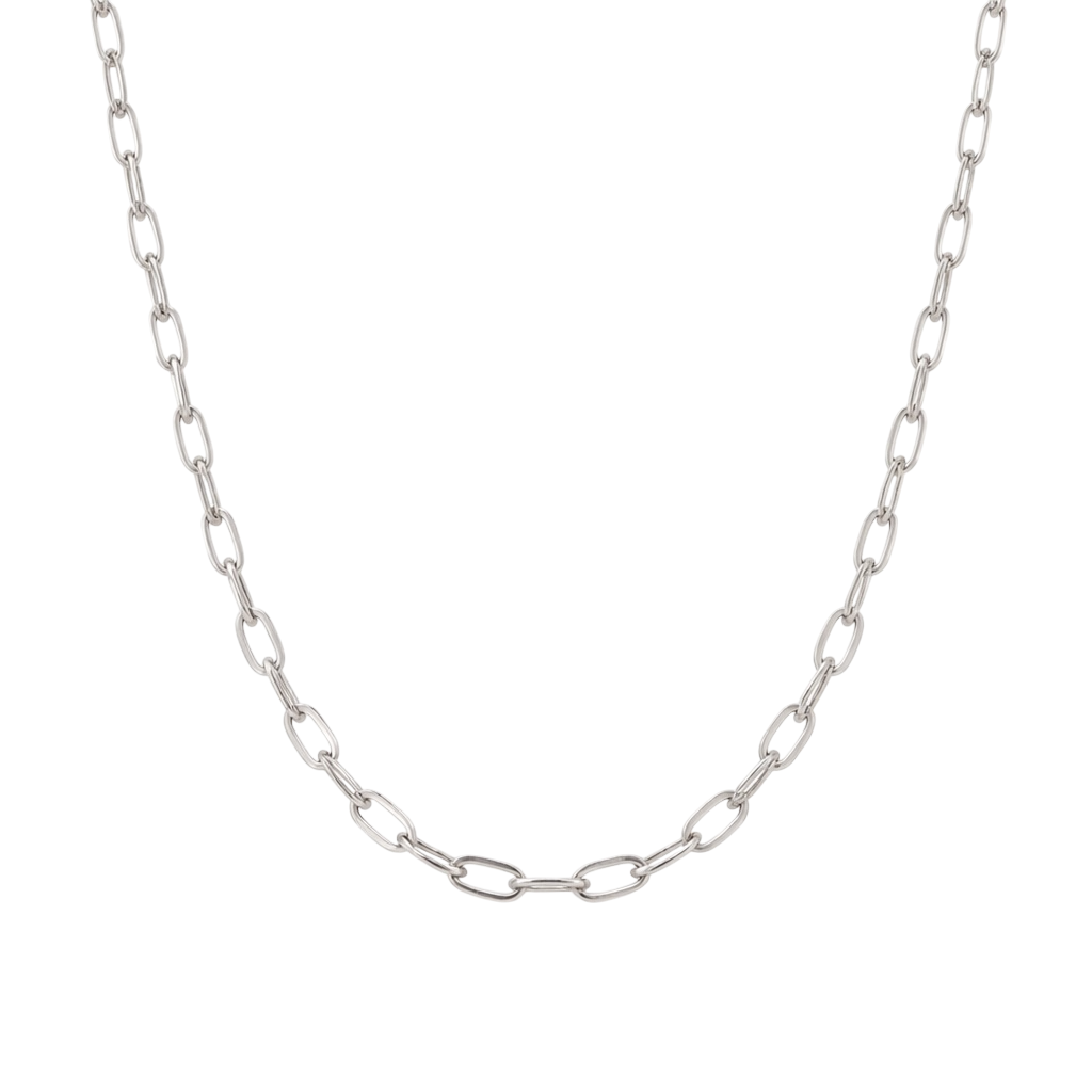 silver necklace chain A