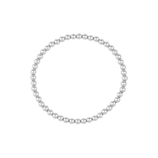 silver beaded bracelet