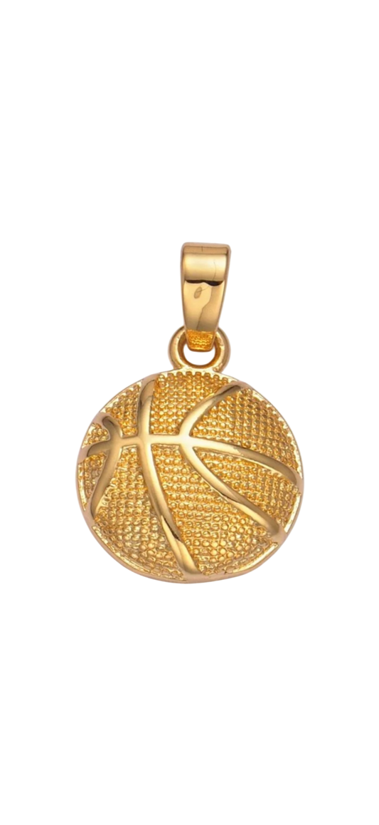 gold basketball charm