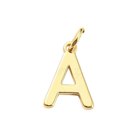 gold letter initial charm (big)
