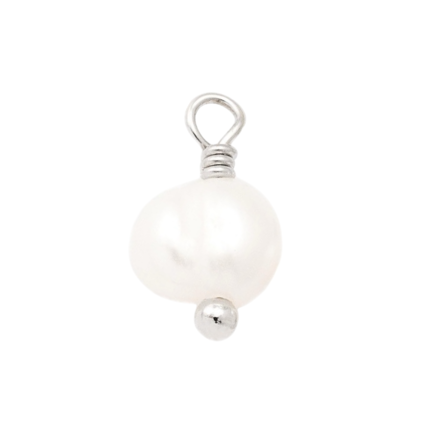silver pearl charm