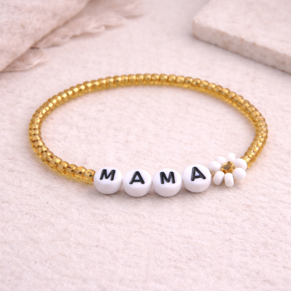 the golden daisy mama bracelet