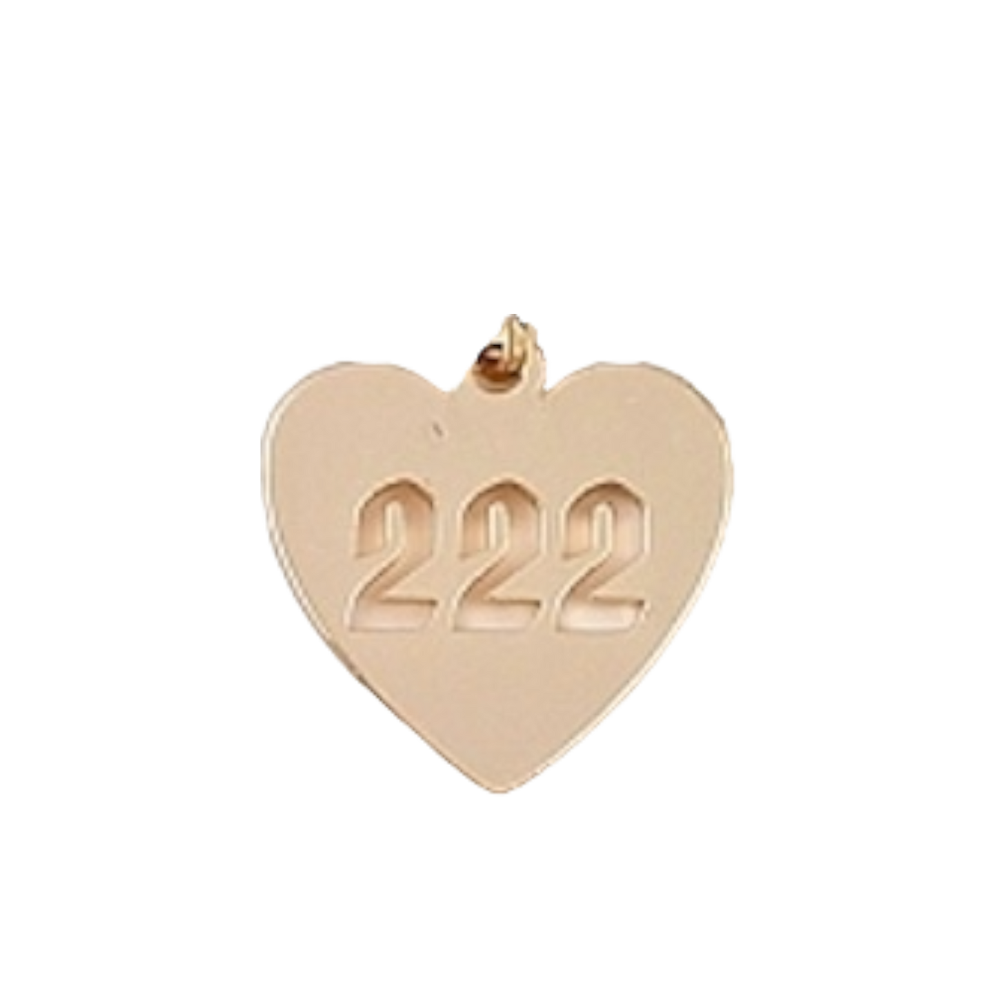 angel number heart charm (222)
