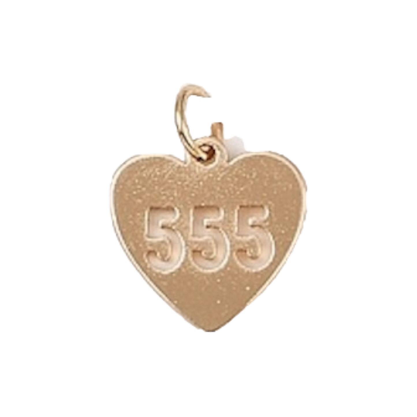angel number heart charm (555)