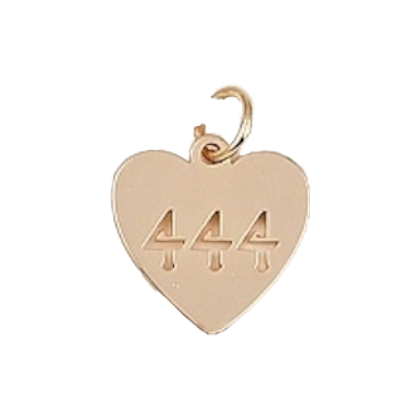 angel number heart charm (444)