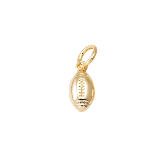 gold football charm mini