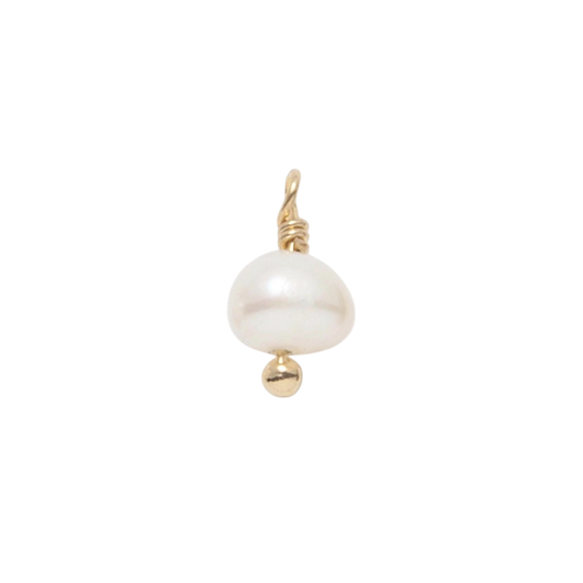 gold pearl charm (2)