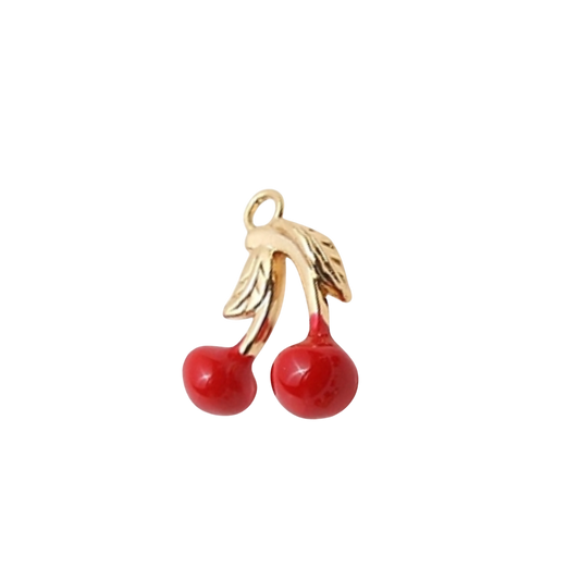 gold cherry charm (stainless steel)