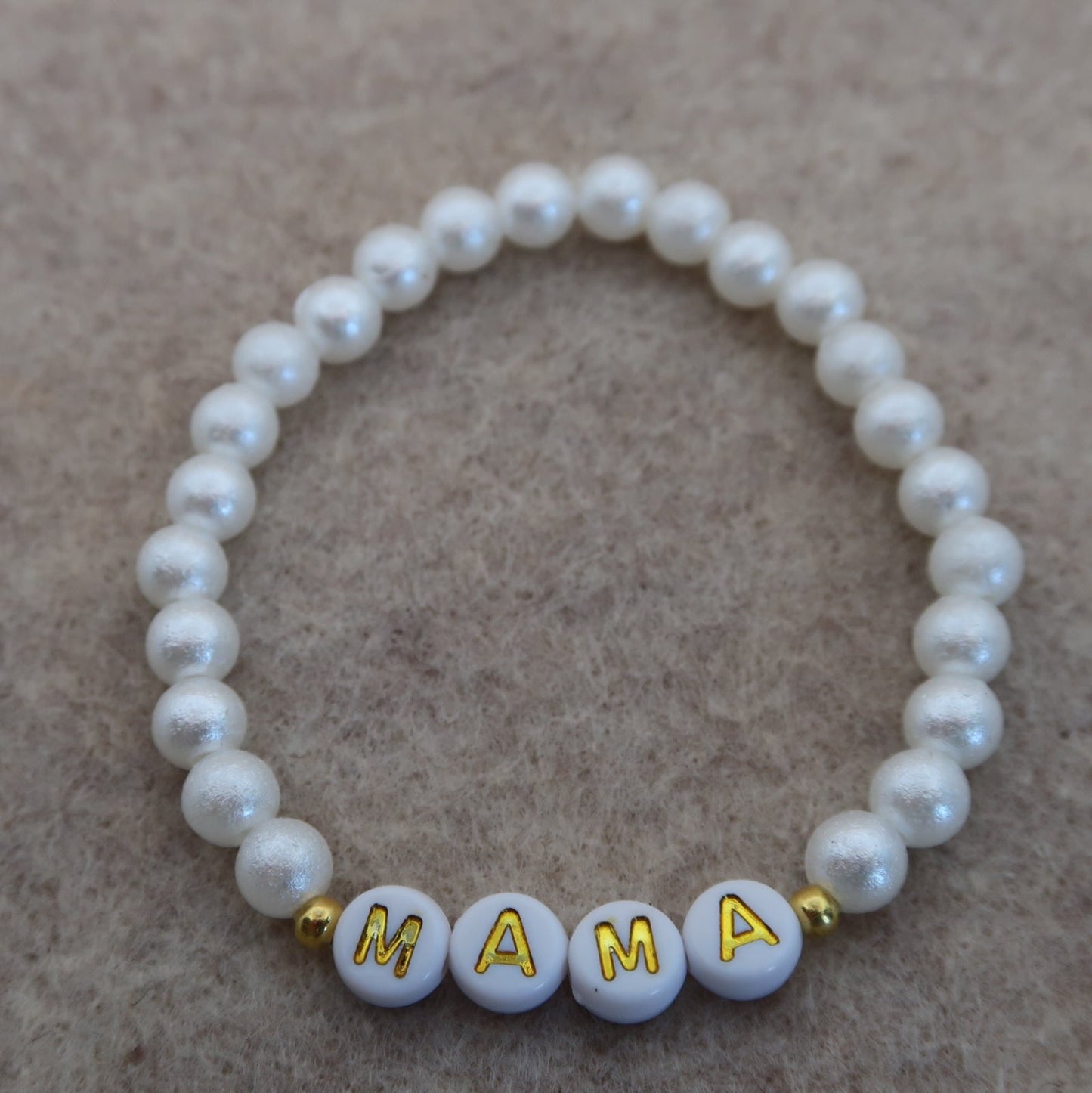 the mama bracelet in pearl