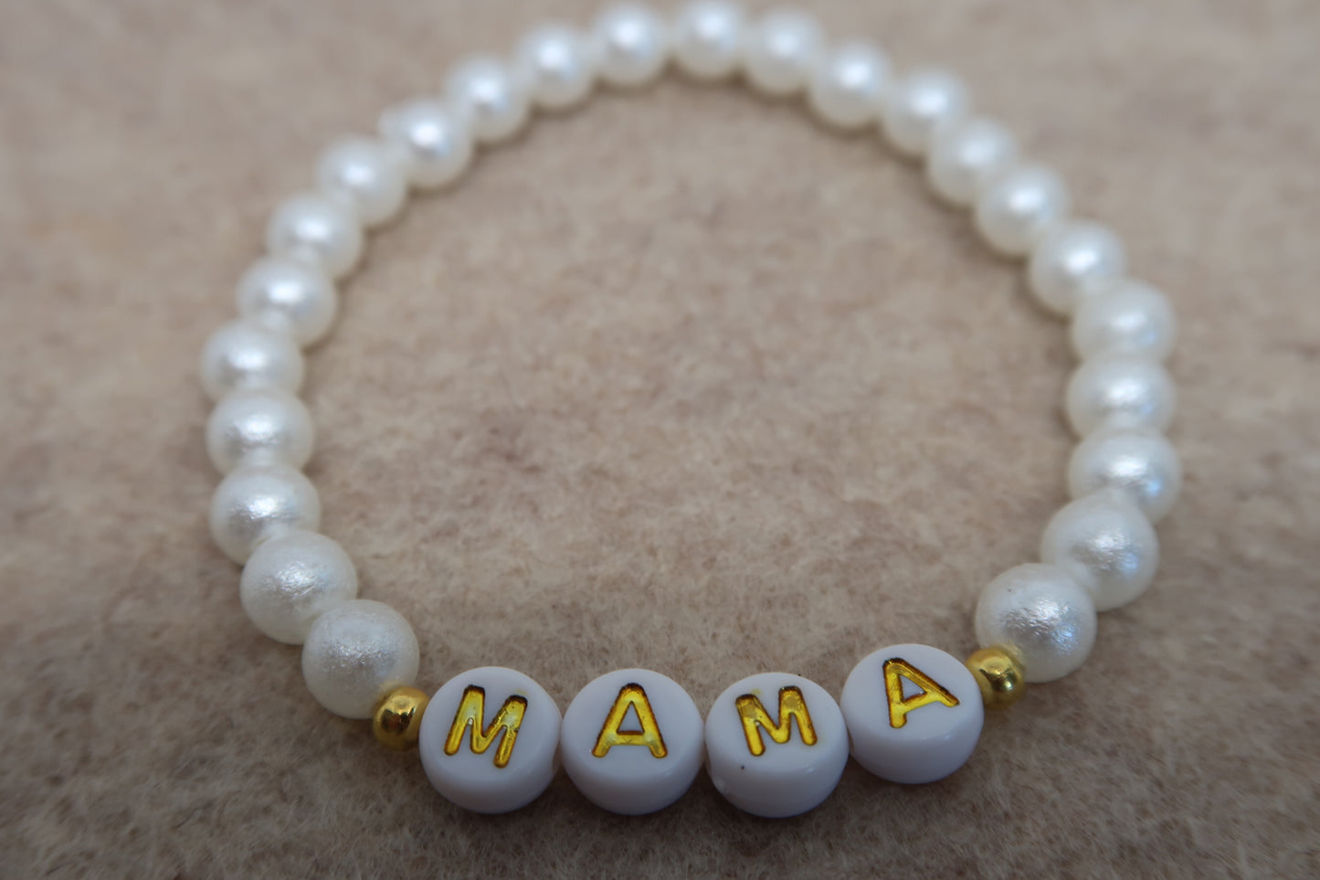 the mama bracelet in pearl