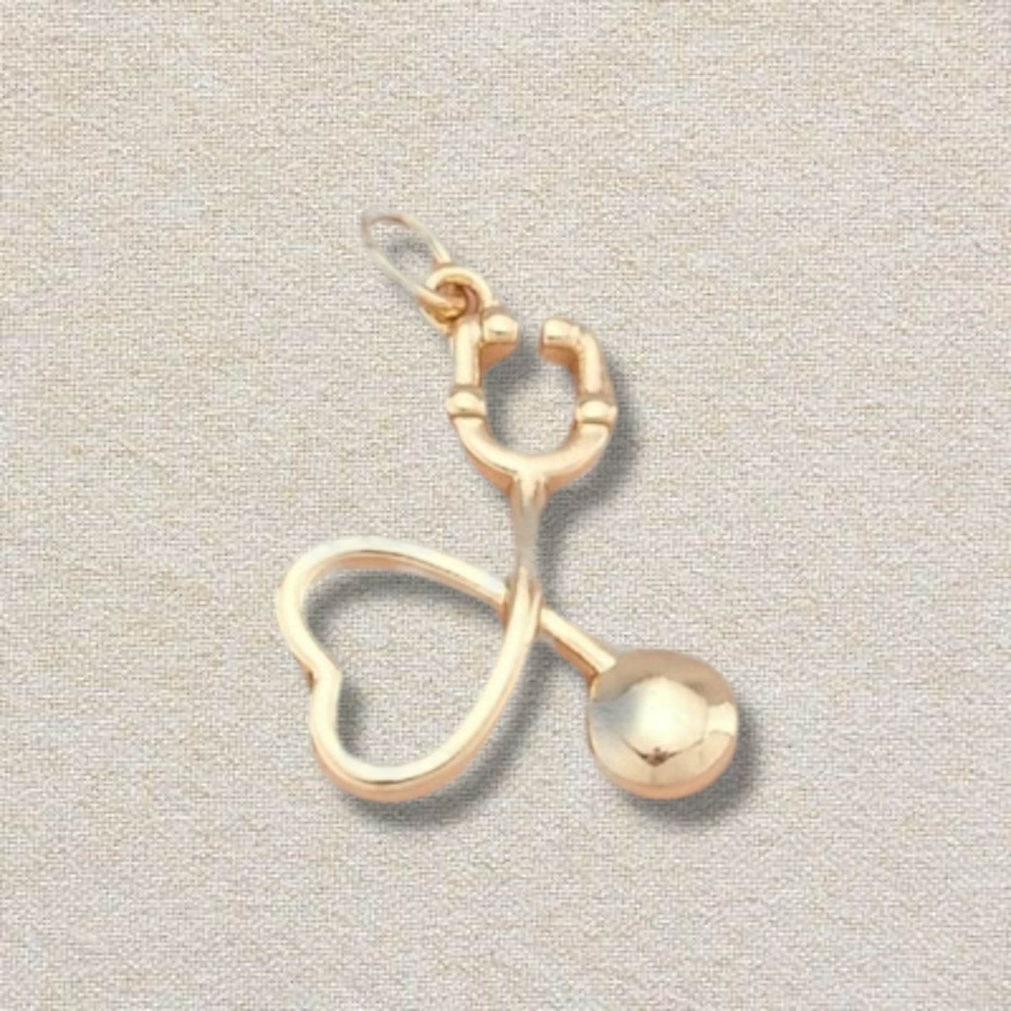 gold stethoscope charm